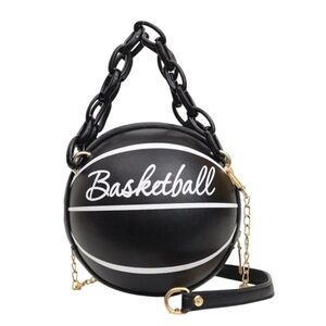 Black Basketball Chain Shoulder Bag